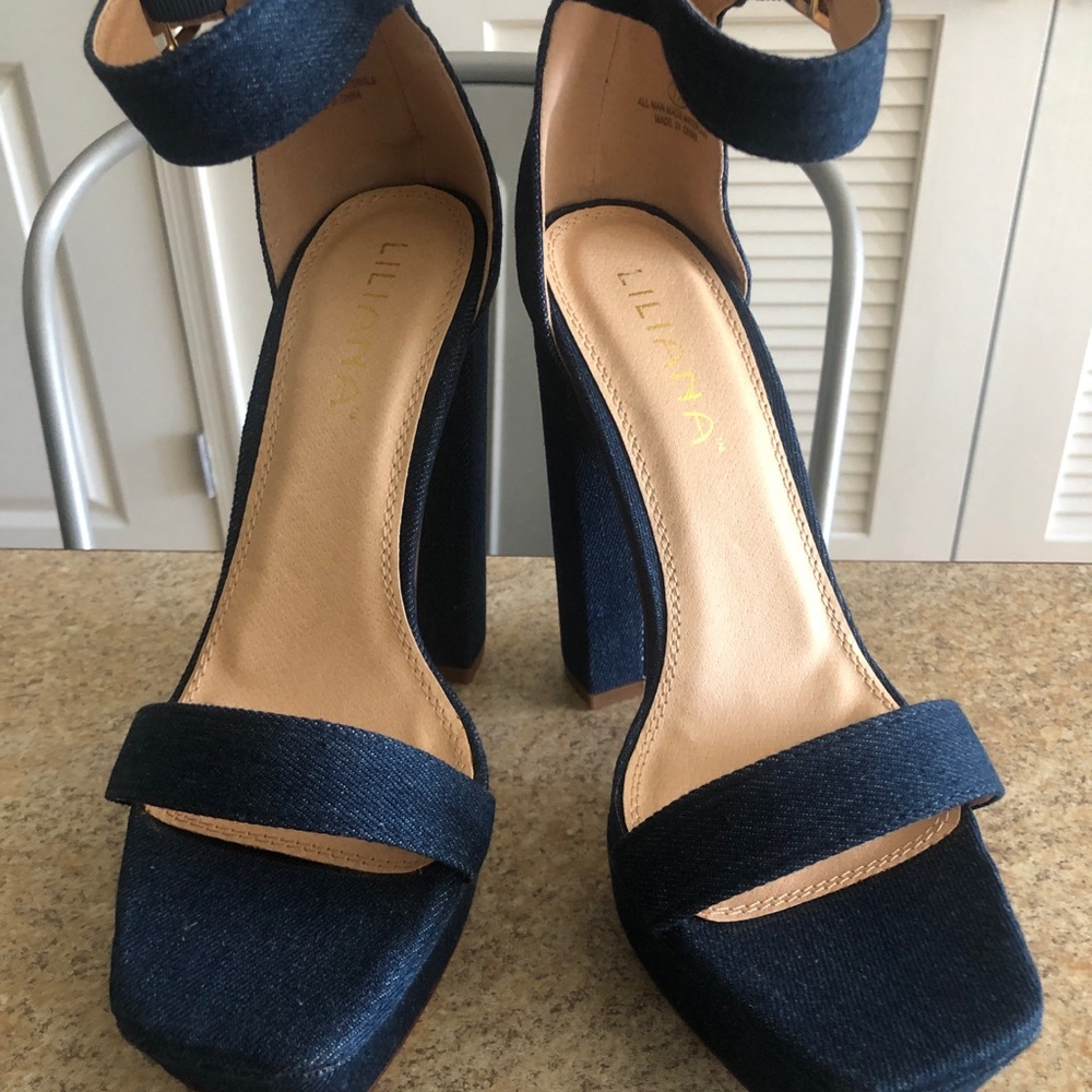 Denim Heels - image 4